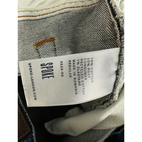 SPOKE Build B Medium Wash Straight Leg Jeans Mens Size 42x30 - Picture 7 of 8